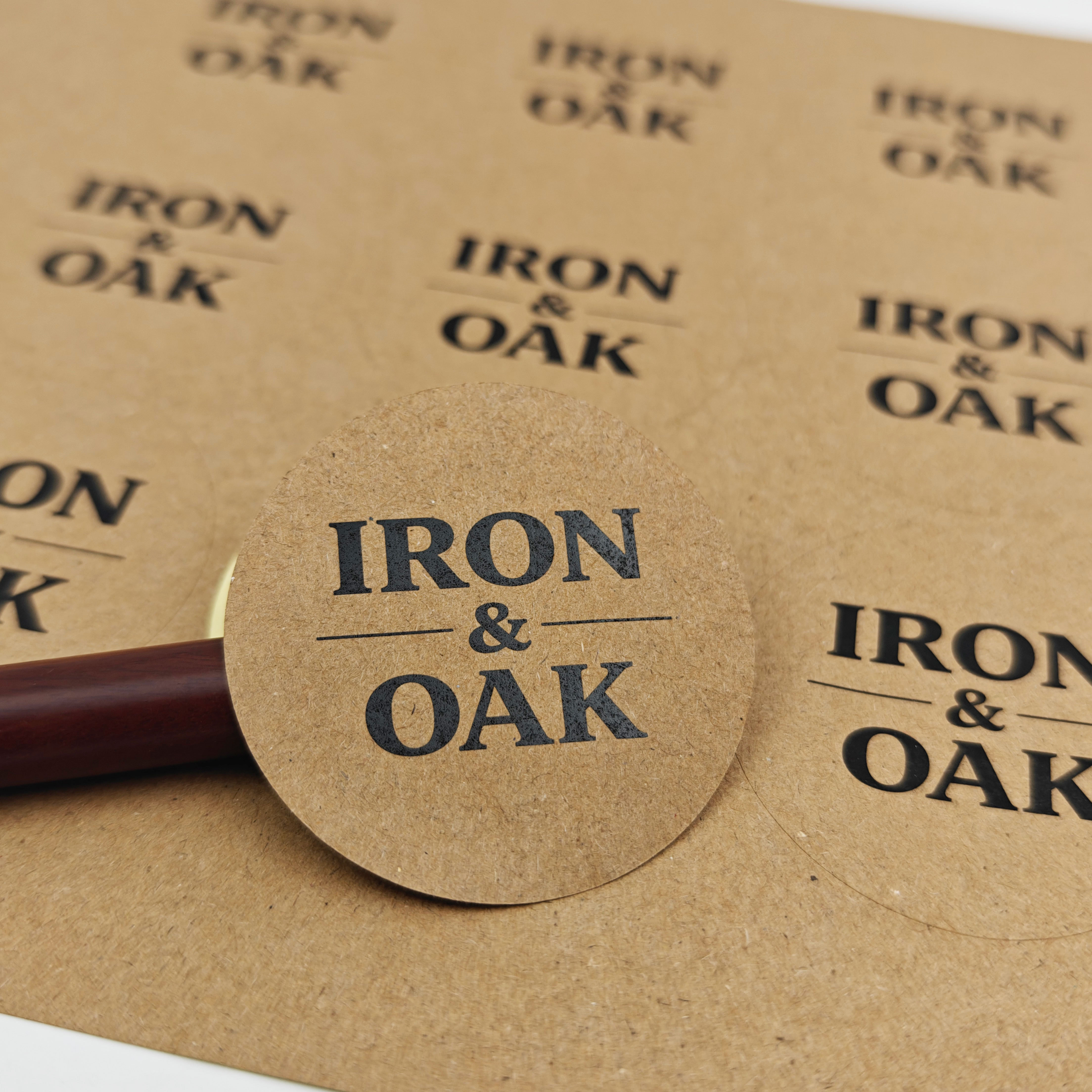 Custom Printing logo Adhesive Label Sticker Thank You Label High Quality Circle Kraft Paper for Gift Packaging Label Sticker