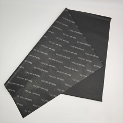 High Quality Recyclable 17gsm Black Wrapping Paper with Silver logo