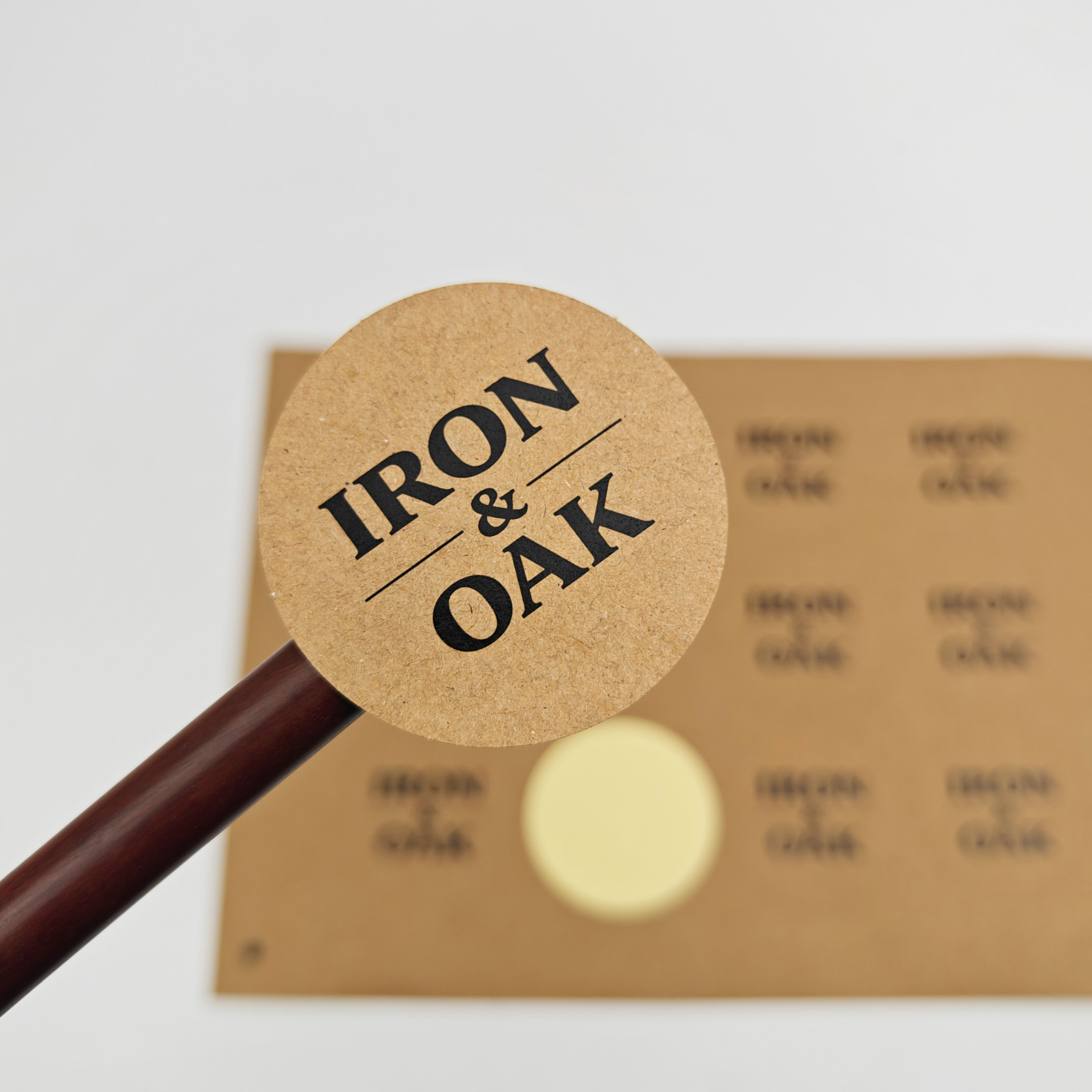 Custom Printing logo Adhesive Label Sticker Thank You Label High Quality Circle Kraft Paper for Gift Packaging Label Sticker