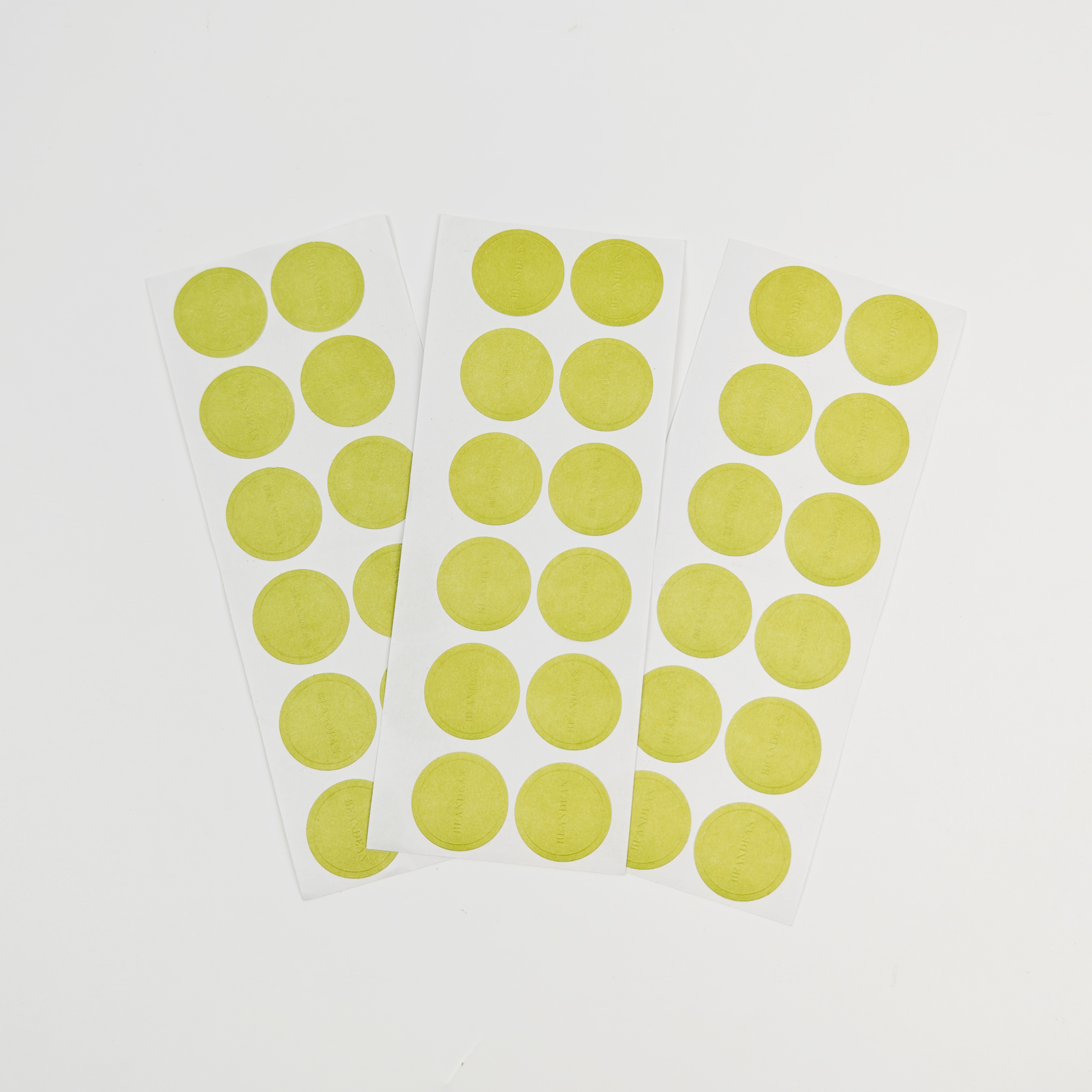 China Manufacturer Custom Printed Embossed Logo Cotton  Paper Adhesive Sticker for Grocery
