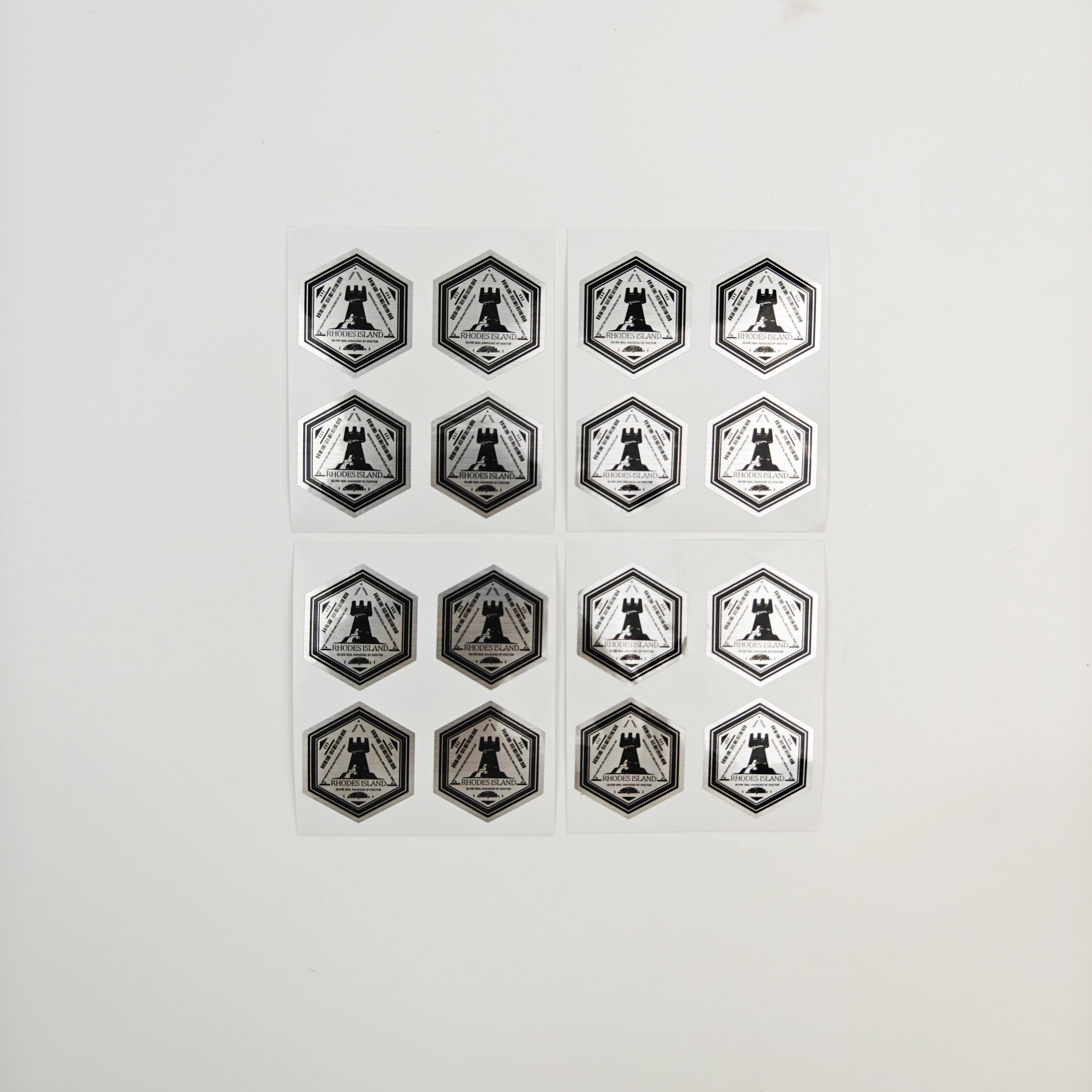 High Temperature Self Adhesive Die Cut Metallic Aluminum Silver Promotional Anti-counterfeit Holographic Waterproof Sticker