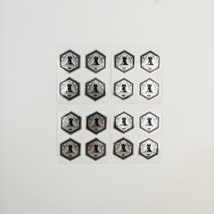 High Temperature Self Adhesive Die Cut Metallic Aluminum Silver Promotional Anti-counterfeit Holographic Waterproof Sticker