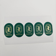 Custom Golden logo Adhesive Vinyl Oval Business Packaging Labels Sticker Eco-friendly Thank You Sticker for Small Business