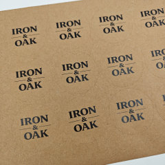 Custom Printing logo Adhesive Label Sticker Thank You Label High Quality Circle Kraft Paper for Gift Packaging Label Sticker