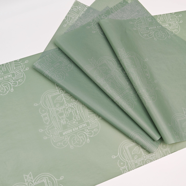Custom Printed Logo 17g Silk Tissue Paper  Low MOQ High Quality Wrapping Tissue Paper for Gift & Skincare Packaging