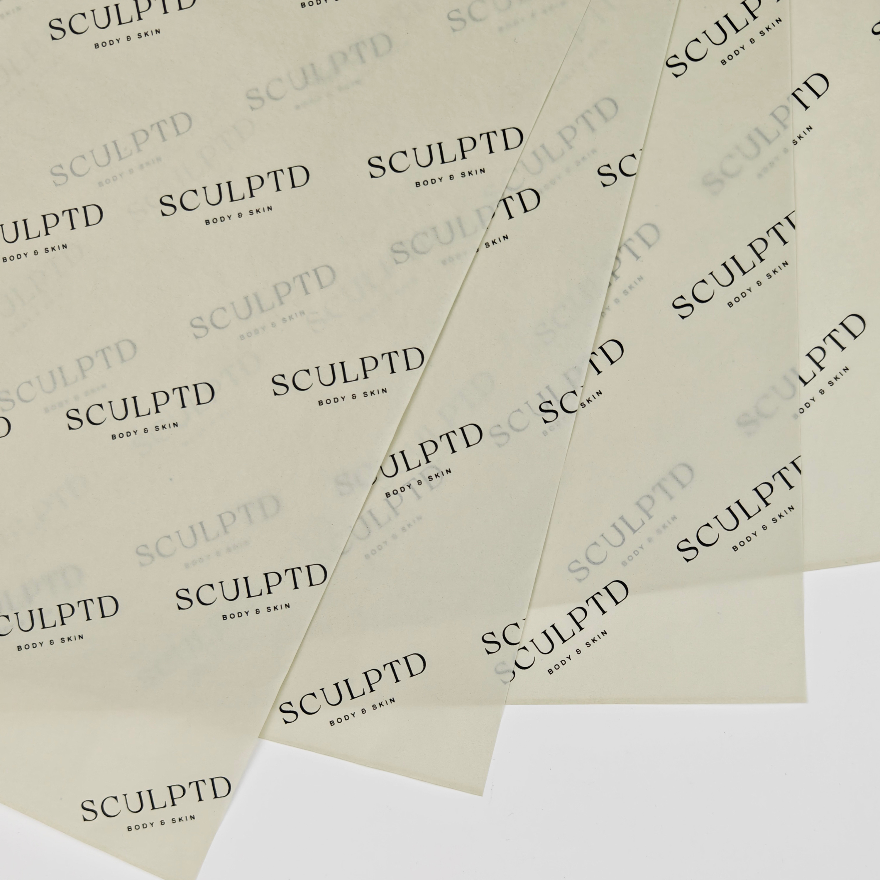 INFFY Low MOQ Custom Printed Tissue Paper 17gsm Beige Wrapping Paper Recyclable & Uncoated for Gift & Clothes Wrapping