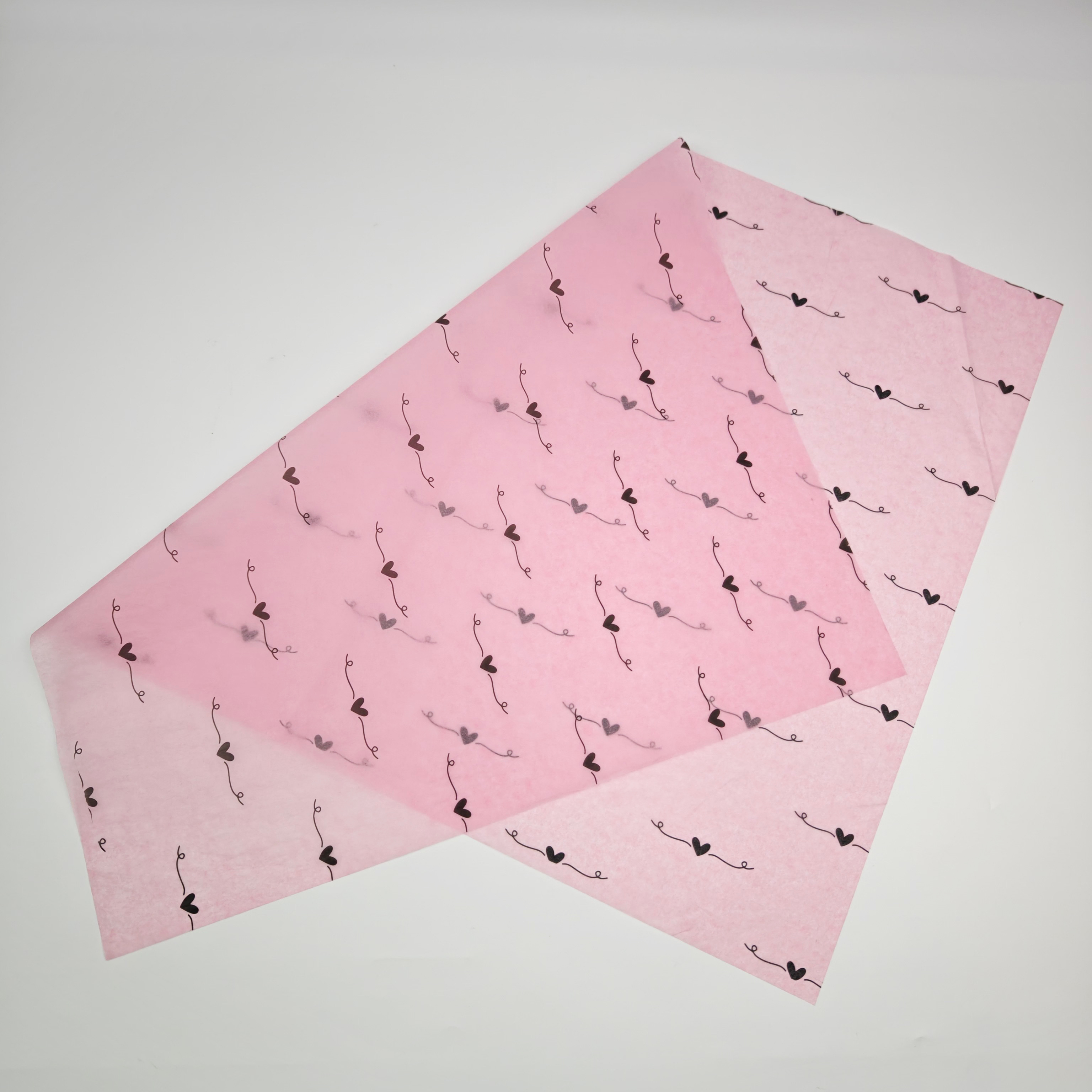 Custom Printed Pink Silk Tissue Paper Fashionable High Quality Logo Wrapping Paper for Packaging
