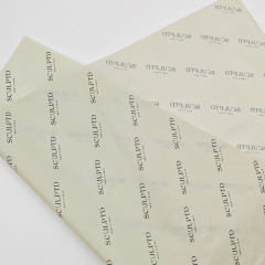INFFY Low MOQ Custom Printed Tissue Paper 17gsm Beige Wrapping Paper Recyclable & Uncoated for Gift & Clothes Wrapping