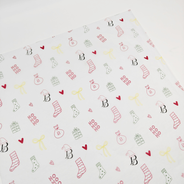 Wholesale Branded Printed LogoTissue Paper Packaging for Clothing Gift