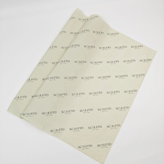 INFFY Low MOQ Custom Printed Tissue Paper 17gsm Beige Wrapping Paper Recyclable & Uncoated for Gift & Clothes Wrapping