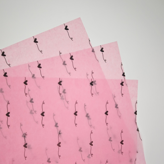 Custom Printed Pink Silk Tissue Paper Fashionable High Quality Logo Wrapping Paper for Packaging