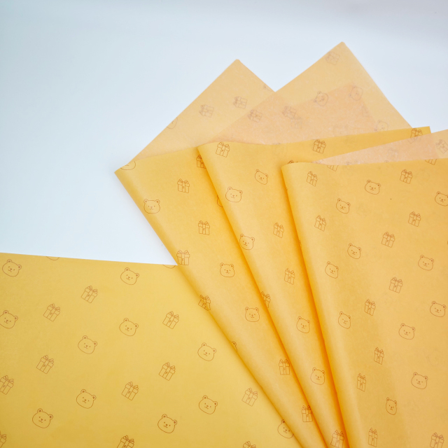 Custom Printed Logo Tissue Paper 17g/22g Recycled Wood Pulp Wrapping Paper for Gift & Clothing Packaging