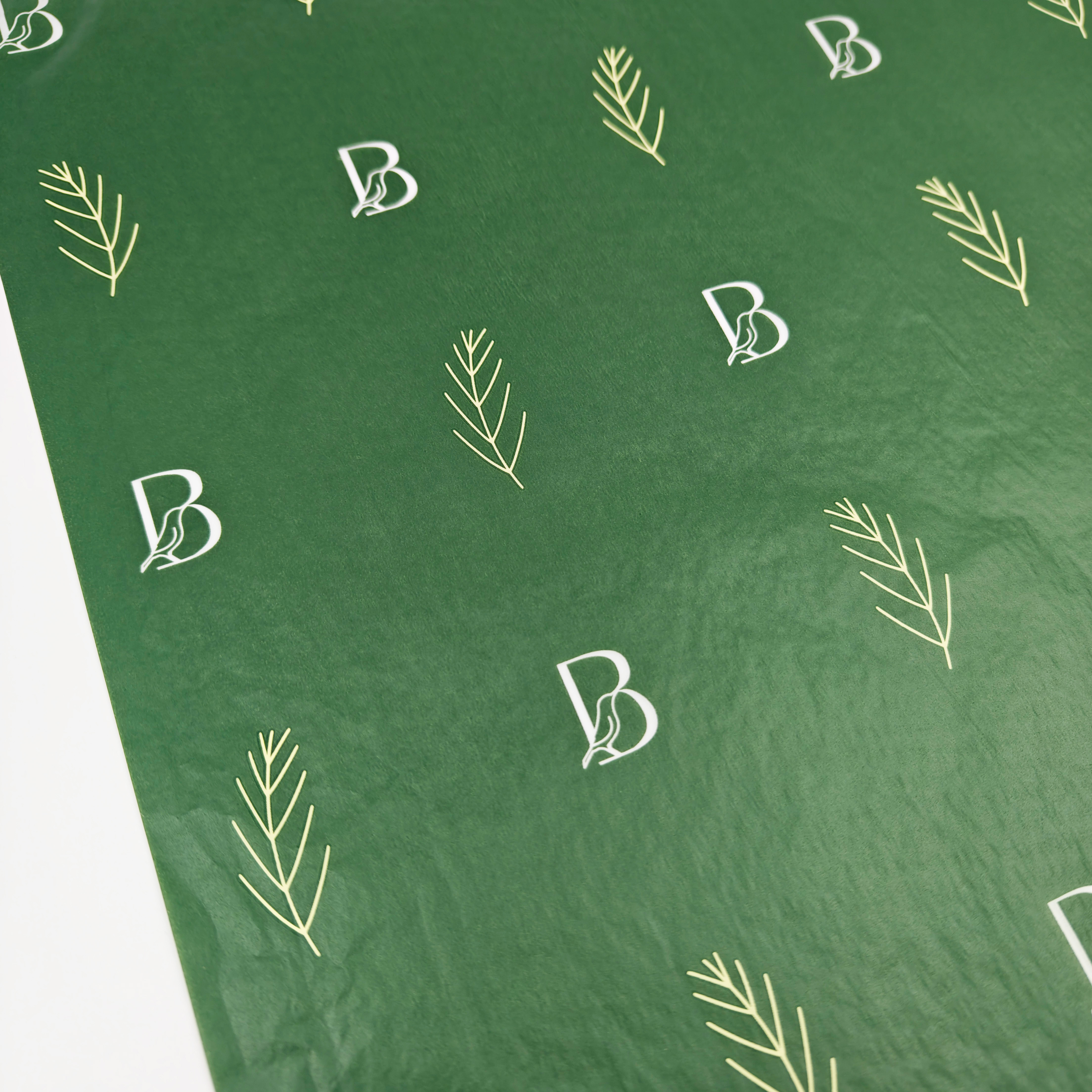 Custom Logo Printed Tissue Paper Recycled Silk Screen Printing Wrapping Paper for Clothes & Gift Packaging