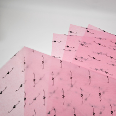 Custom Printed Pink Silk Tissue Paper Fashionable High Quality Logo Wrapping Paper for Packaging