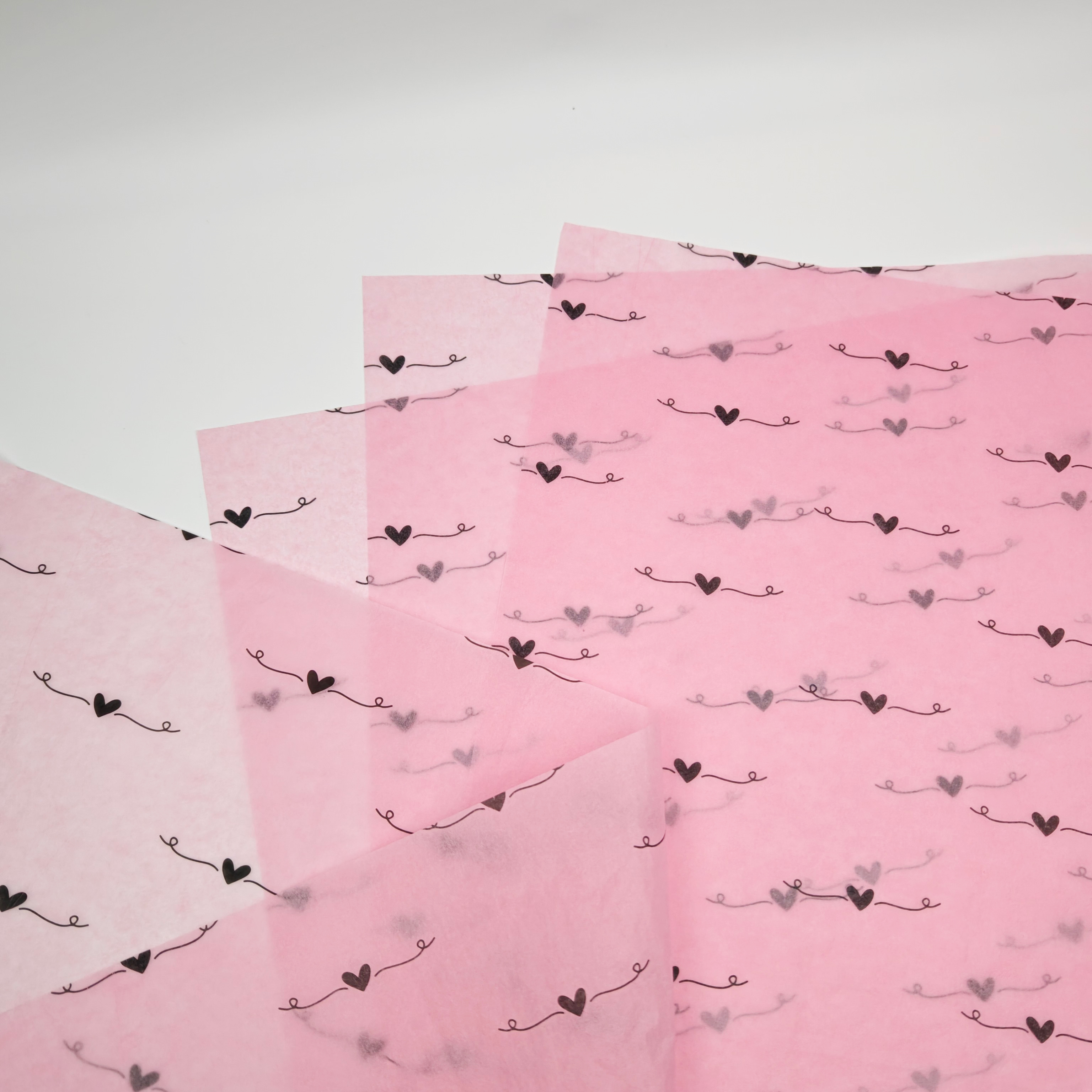 Custom Printed Pink Silk Tissue Paper Fashionable High Quality Logo Wrapping Paper for Packaging