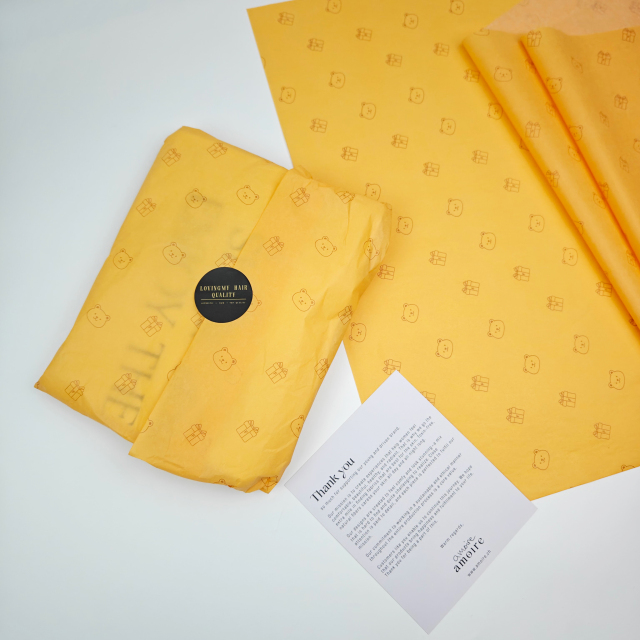Custom Printed Logo Tissue Paper 17g/22g Recycled Wood Pulp Wrapping Paper for Gift & Clothing Packaging