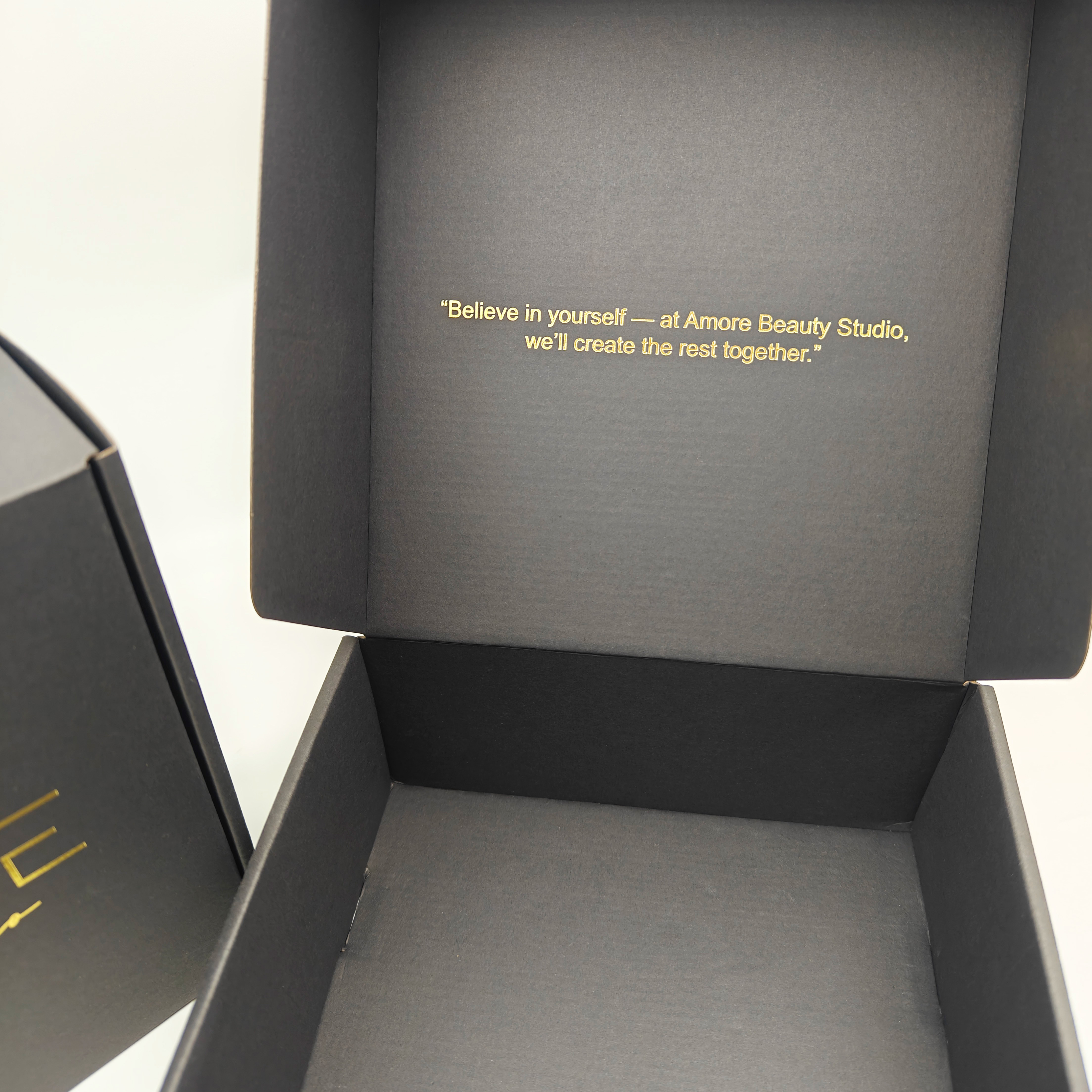 Custom Logo Printed Large Black Cardboard Boxes