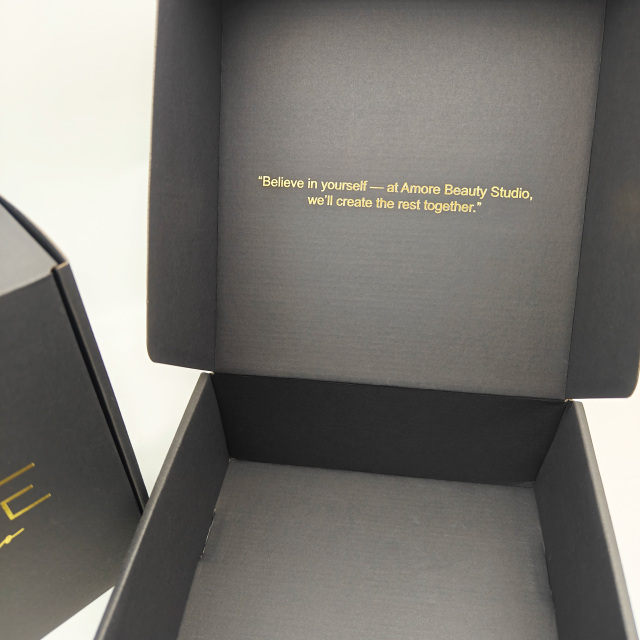 Custom Logo Printed Large Black Cardboard Boxes
