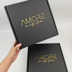 Custom Logo Printed Large Black Cardboard Boxes