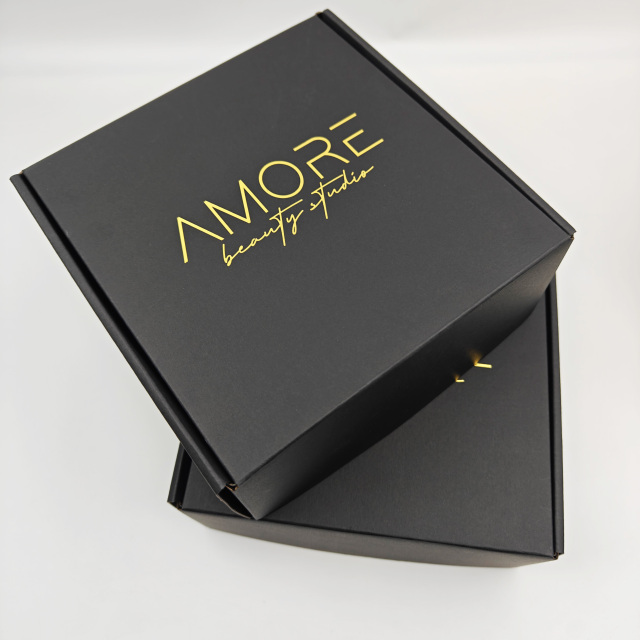 Custom Logo Printed Large Black Cardboard Boxes