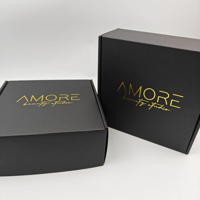 Custom Logo Printed Large Black Cardboard Boxes