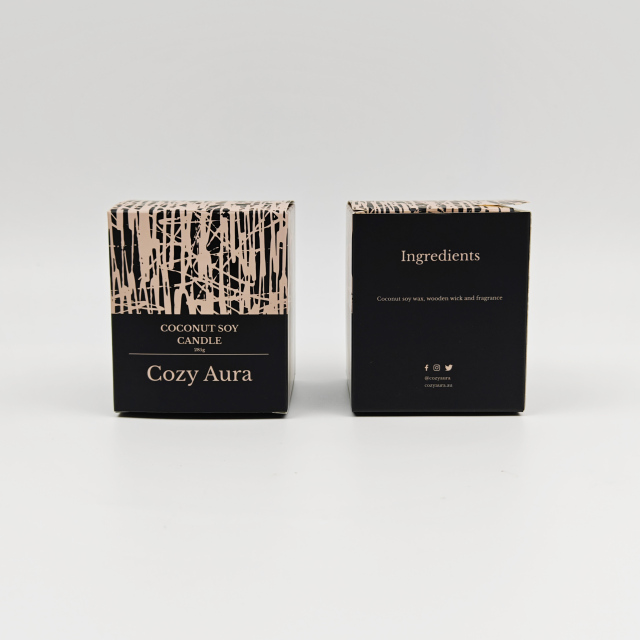 Luxury High Quality Matte Lamination Black Card Paper Foldable Gift Box