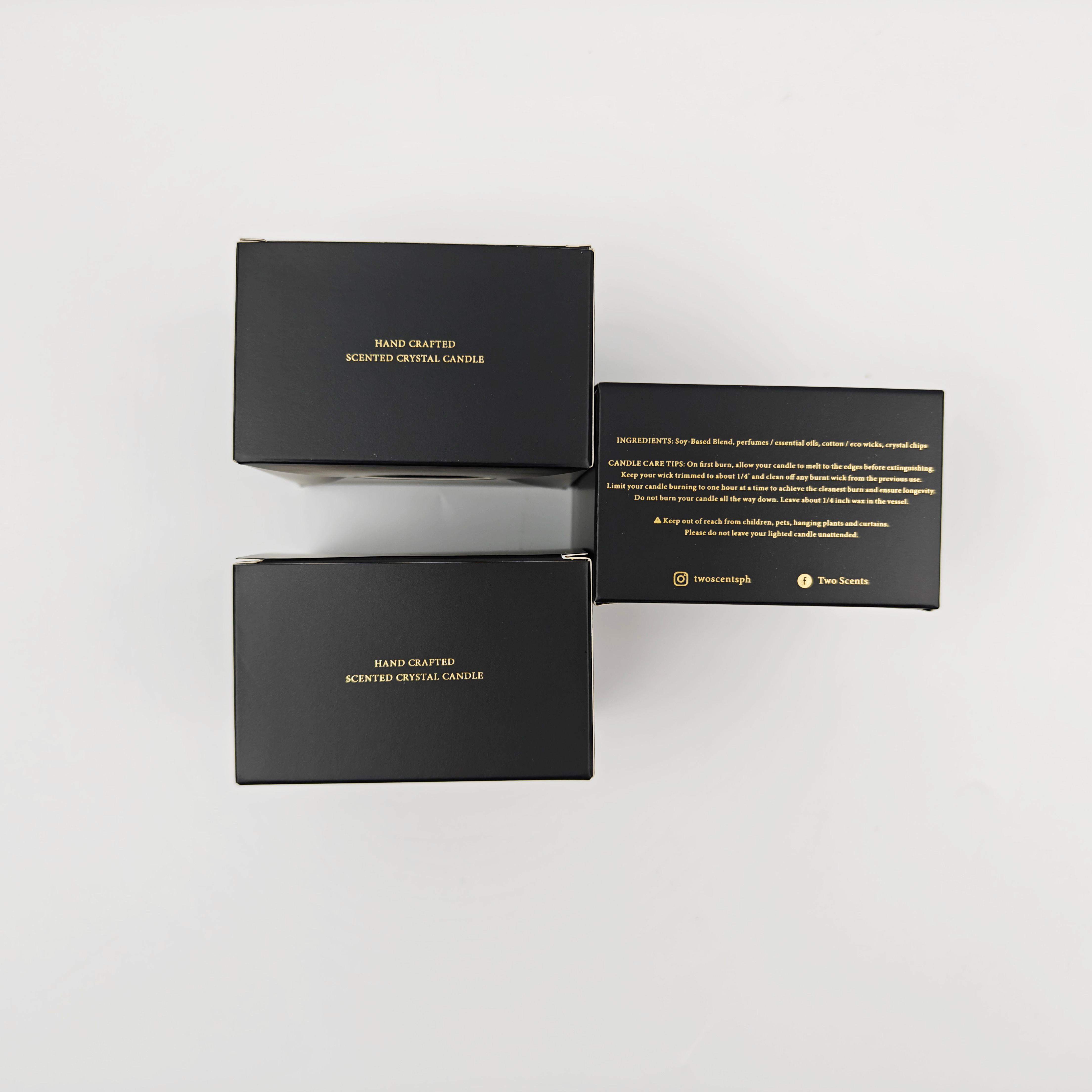 High Quality Custom Printed Gold Foil Logo OEM Black Packaging Boxes for Skincare Candles & Soap