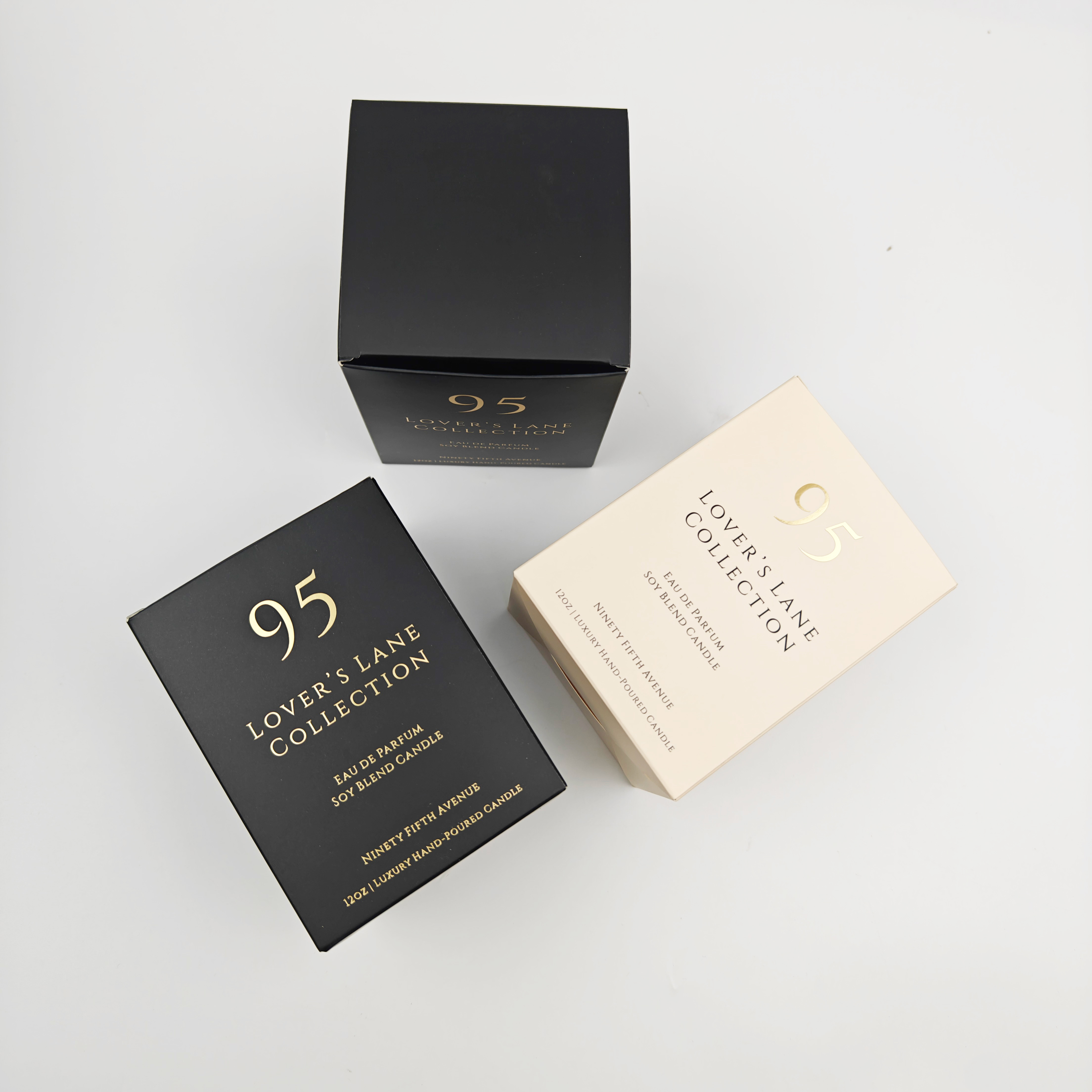 Luxury Recyclable Gold Foil Candle Boxes