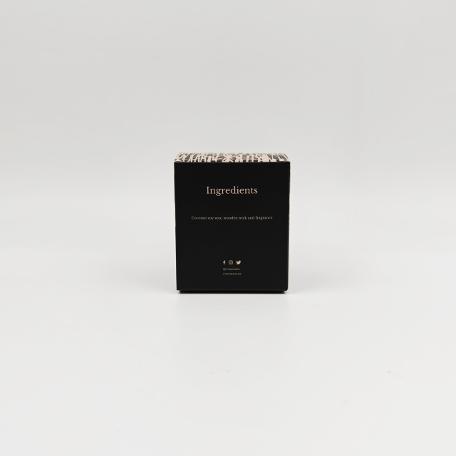 Luxury High Quality Matte Lamination Black Card Paper Foldable Gift Box