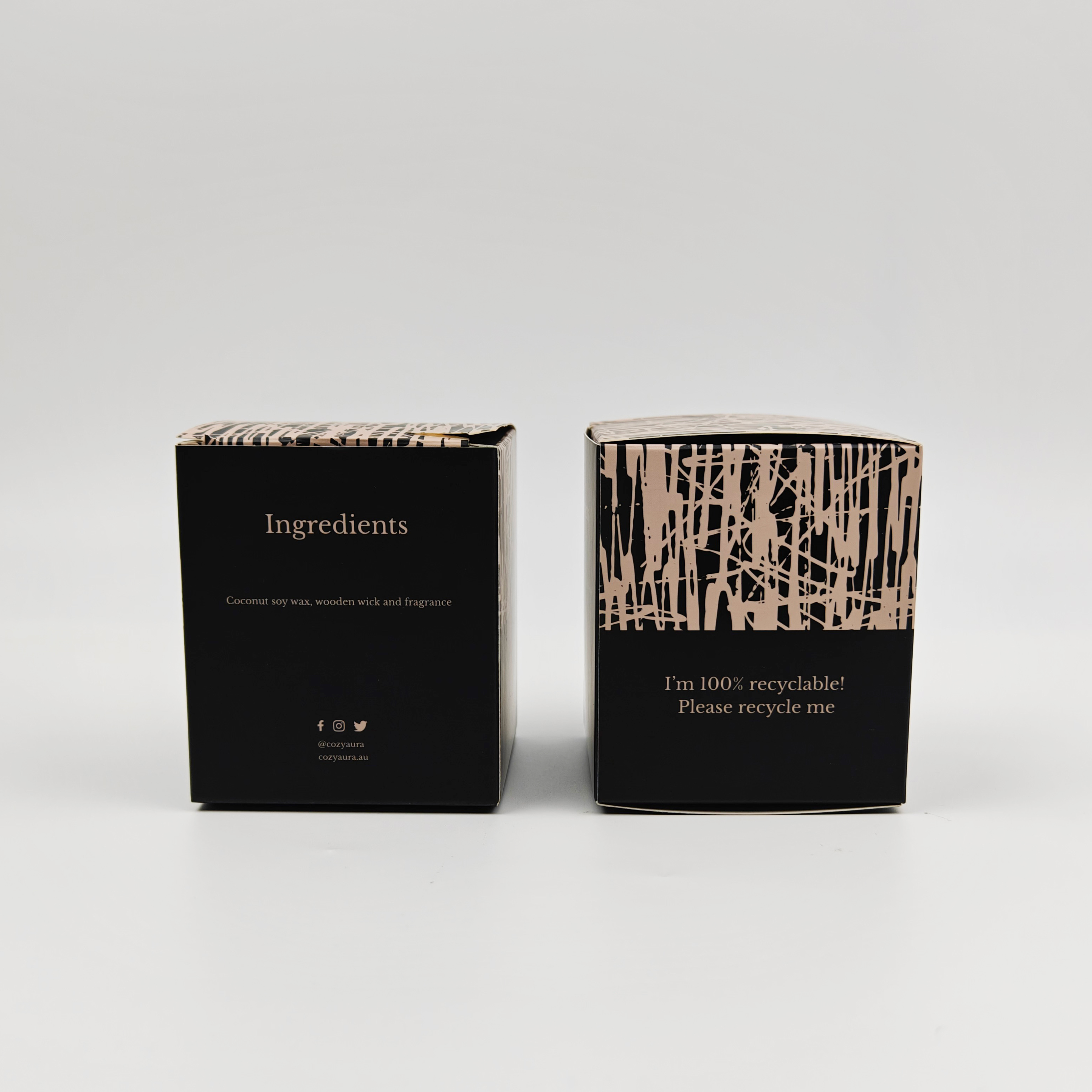 Luxury High Quality Matte Lamination Black Card Paper Foldable Gift Box