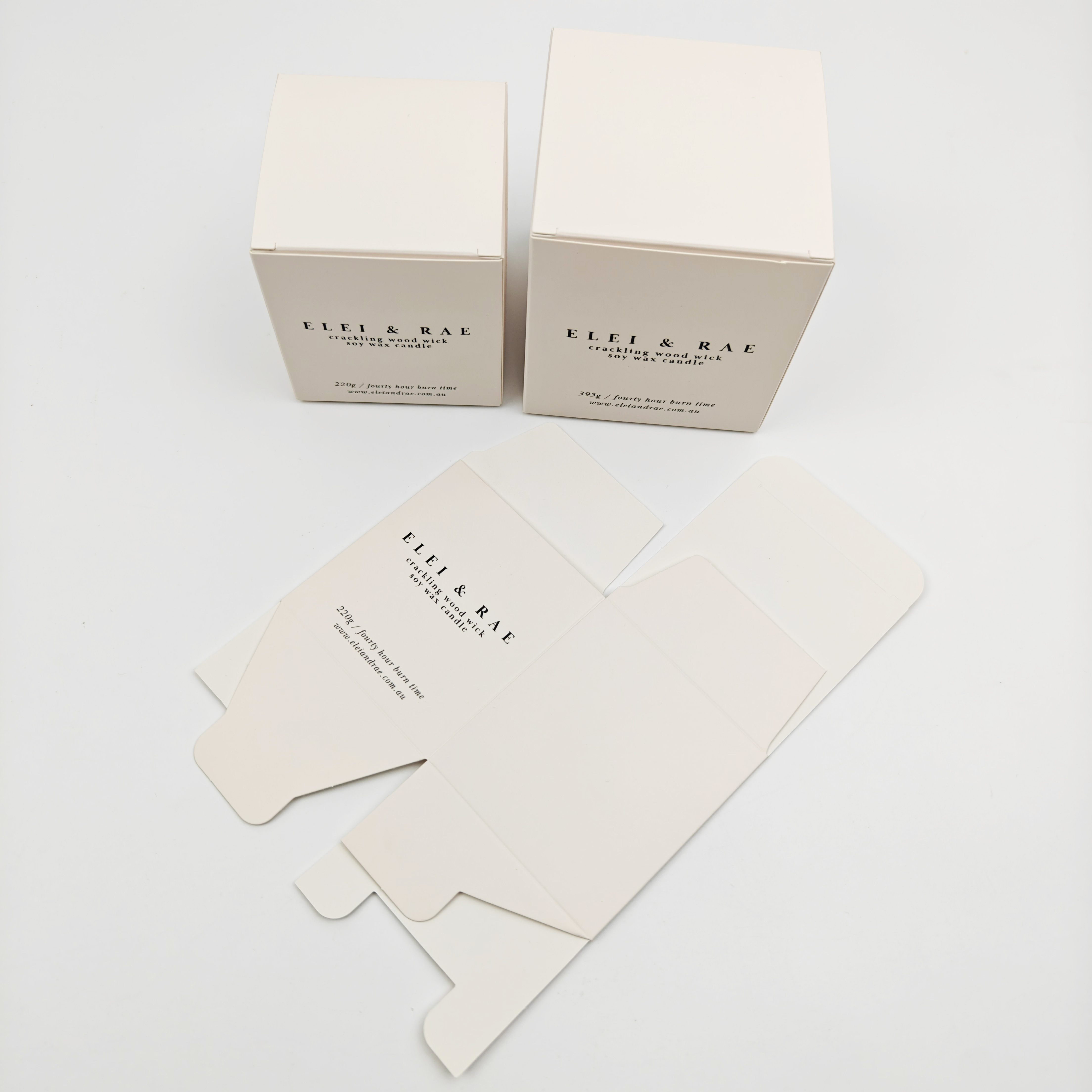 Customizable White Kraft Packaging Boxes With Insert For Luxury Candles