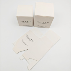 Customizable White Kraft Packaging Boxes With Insert For Luxury Candles