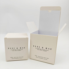 Customizable White Kraft Packaging Boxes With Insert For Luxury Candles
