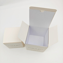 Customizable White Kraft Packaging Boxes With Insert For Luxury Candles