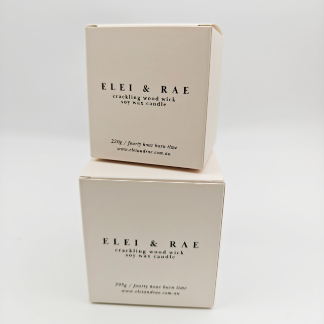 Customizable White Kraft Packaging Boxes With Insert For Luxury Candles