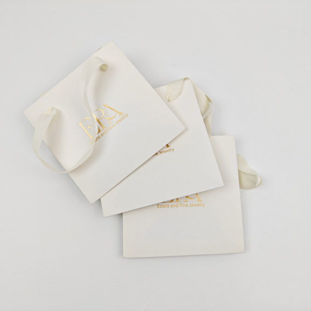 Custom Size Golden Logo Gift Bags  Perfect for Boutique Retail Packaging