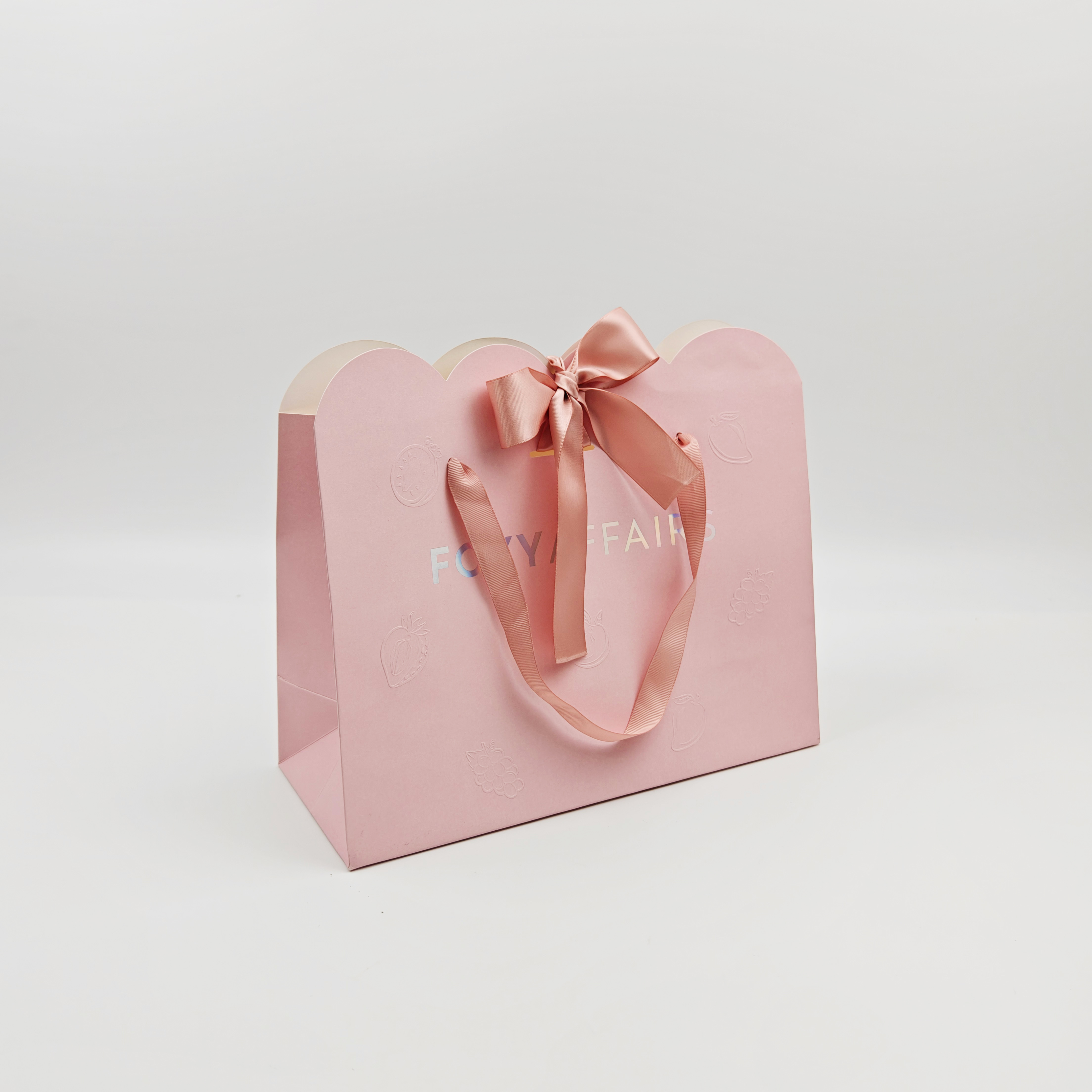 Luxury Paper Bags with Ribbon Handles Custom Printed Luxury Paper Packaging Bags
