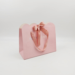 Luxury Paper Bags with Ribbon Handles Custom Printed Luxury Paper Packaging Bags