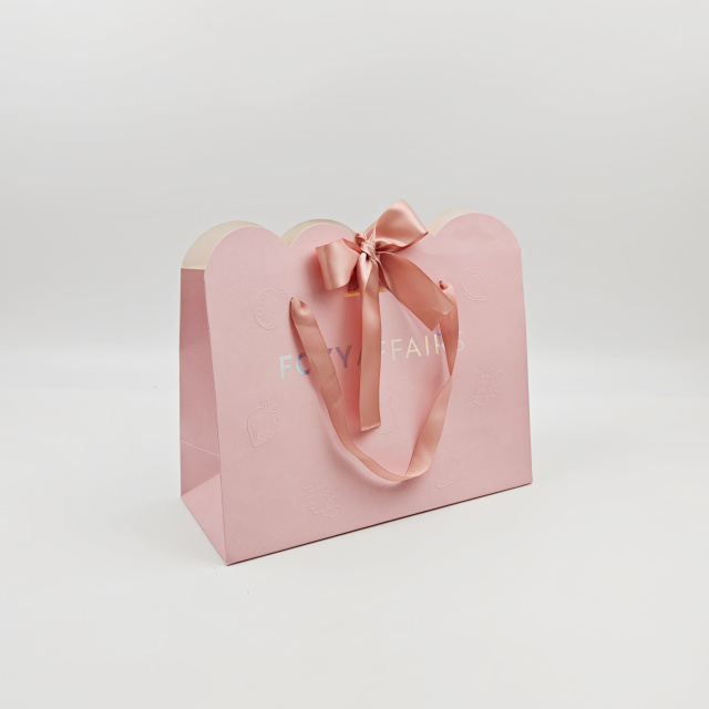 Luxury Paper Bags with Ribbon Handles Custom Printed Luxury Paper Packaging Bags