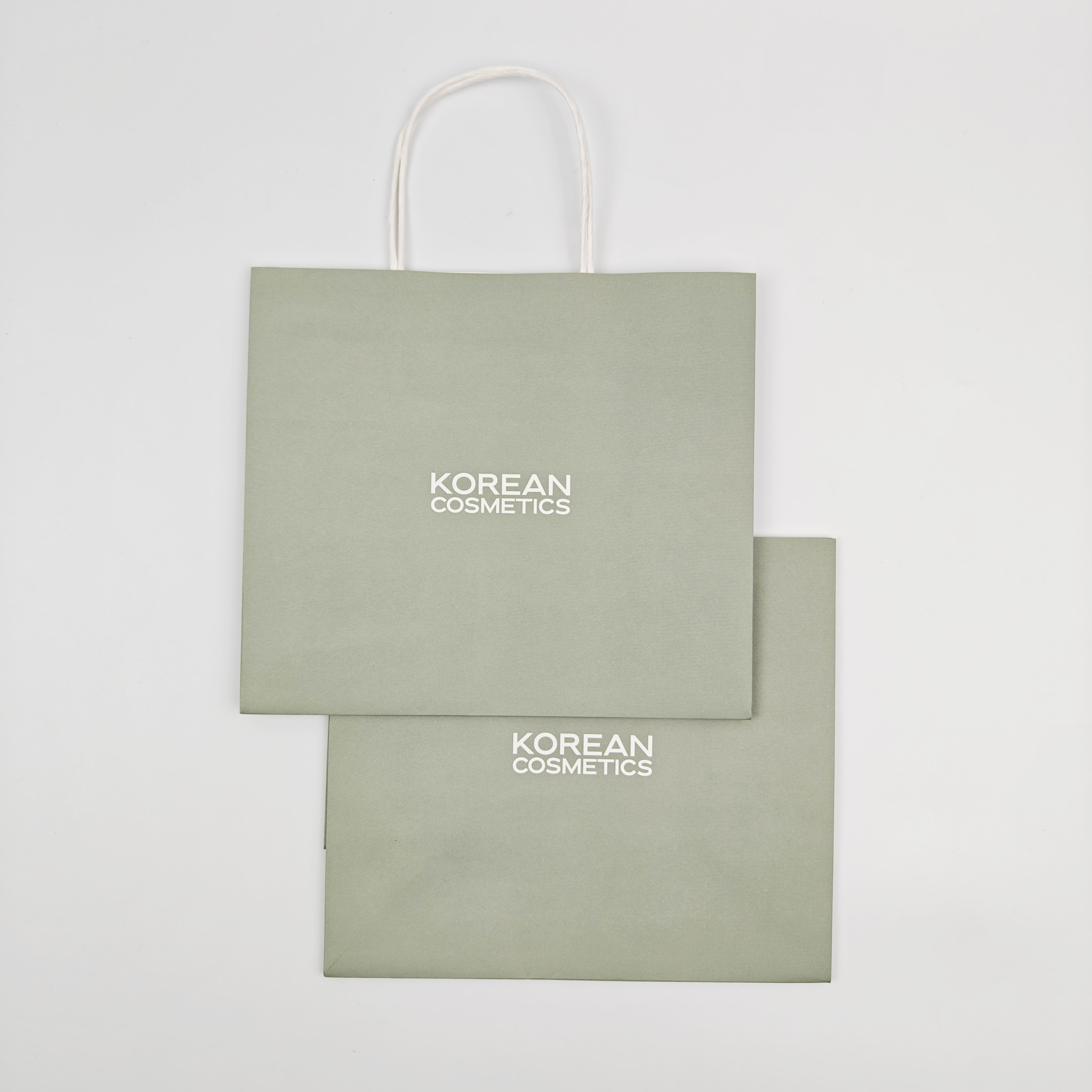 Custom Logo Luxury Green Paper Gift Bags Wholesale Packaging with Your Own Print for Clothing Small Business