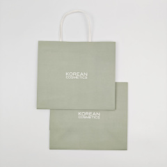 Custom Logo Luxury Green Paper Gift Bags Wholesale Packaging with Your Own Print for Clothing Small Business