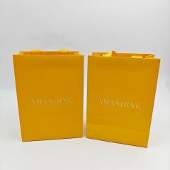 Custom Logo Printed Luxury Yellow Paper Bags