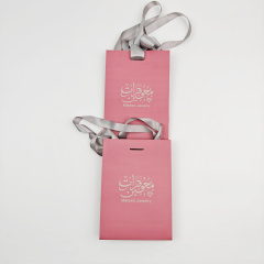 Eco-Friendly Luxury Red Paper Shopping Bags Personalized with Your Own Logo Perfect Gift Bags