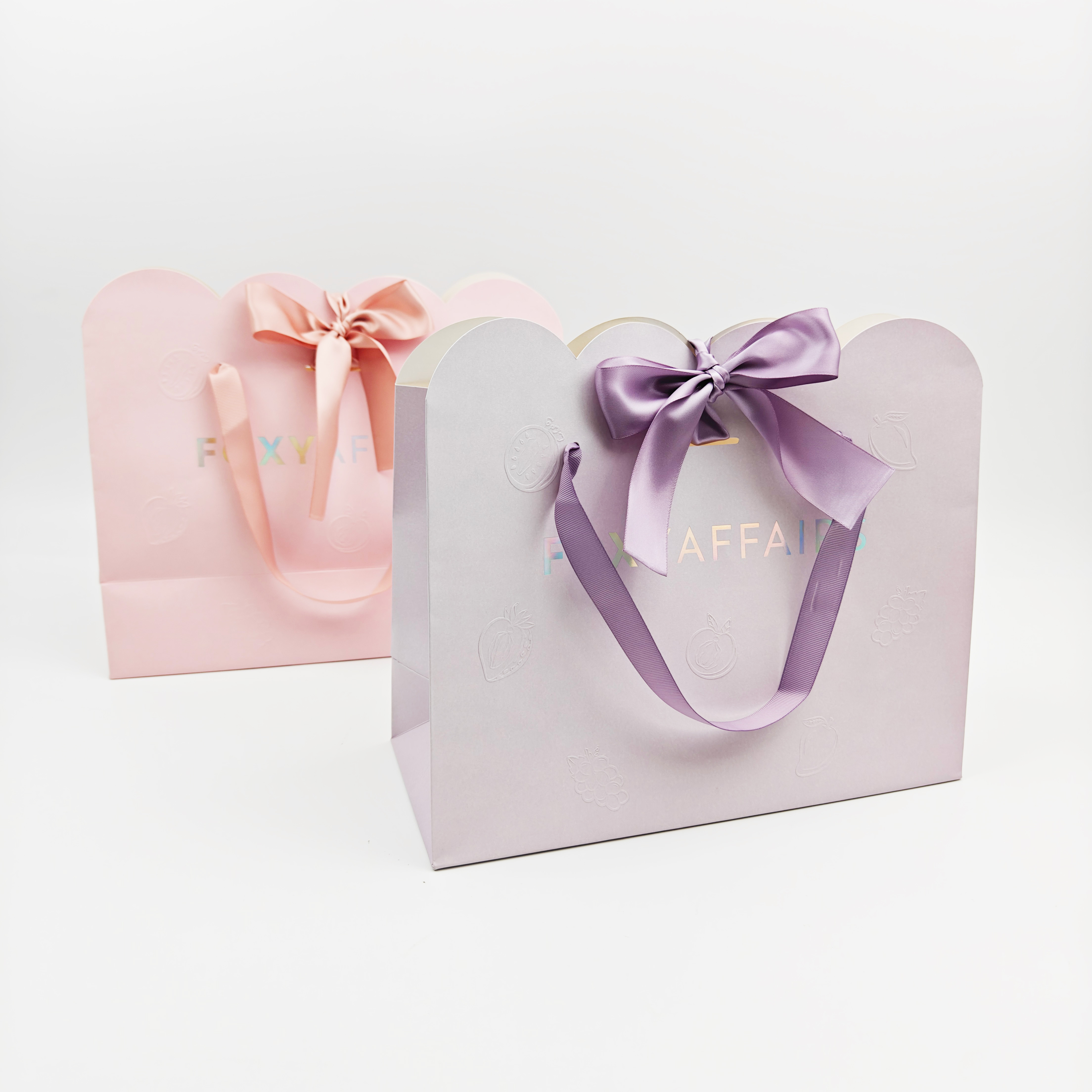 Luxury Paper Bags with Ribbon Handles Custom Printed Luxury Paper Packaging Bags