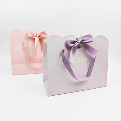 Luxury Paper Bags with Ribbon Handles Custom Printed Luxury Paper Packaging Bags