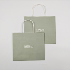 Custom Logo Luxury Green Paper Gift Bags Wholesale Packaging with Your Own Print for Clothing Small Business