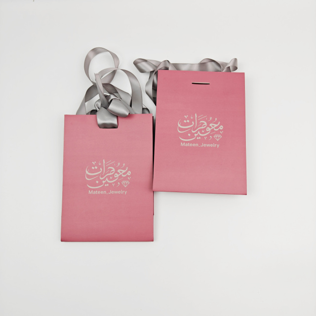 Eco-Friendly Luxury Red Paper Shopping Bags Personalized with Your Own Logo Perfect Gift Bags