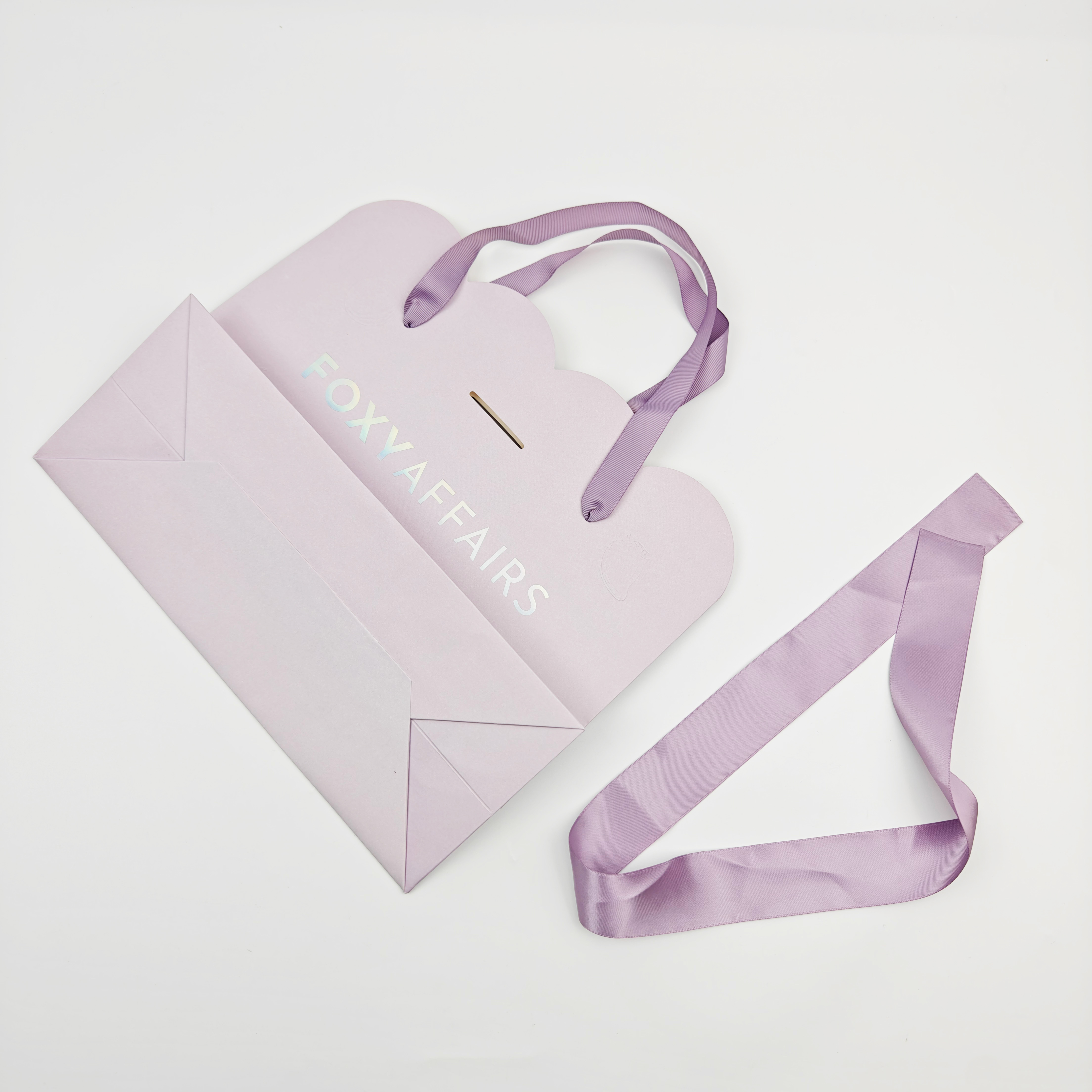 Luxury Paper Bags with Ribbon Handles Custom Printed Luxury Paper Packaging Bags