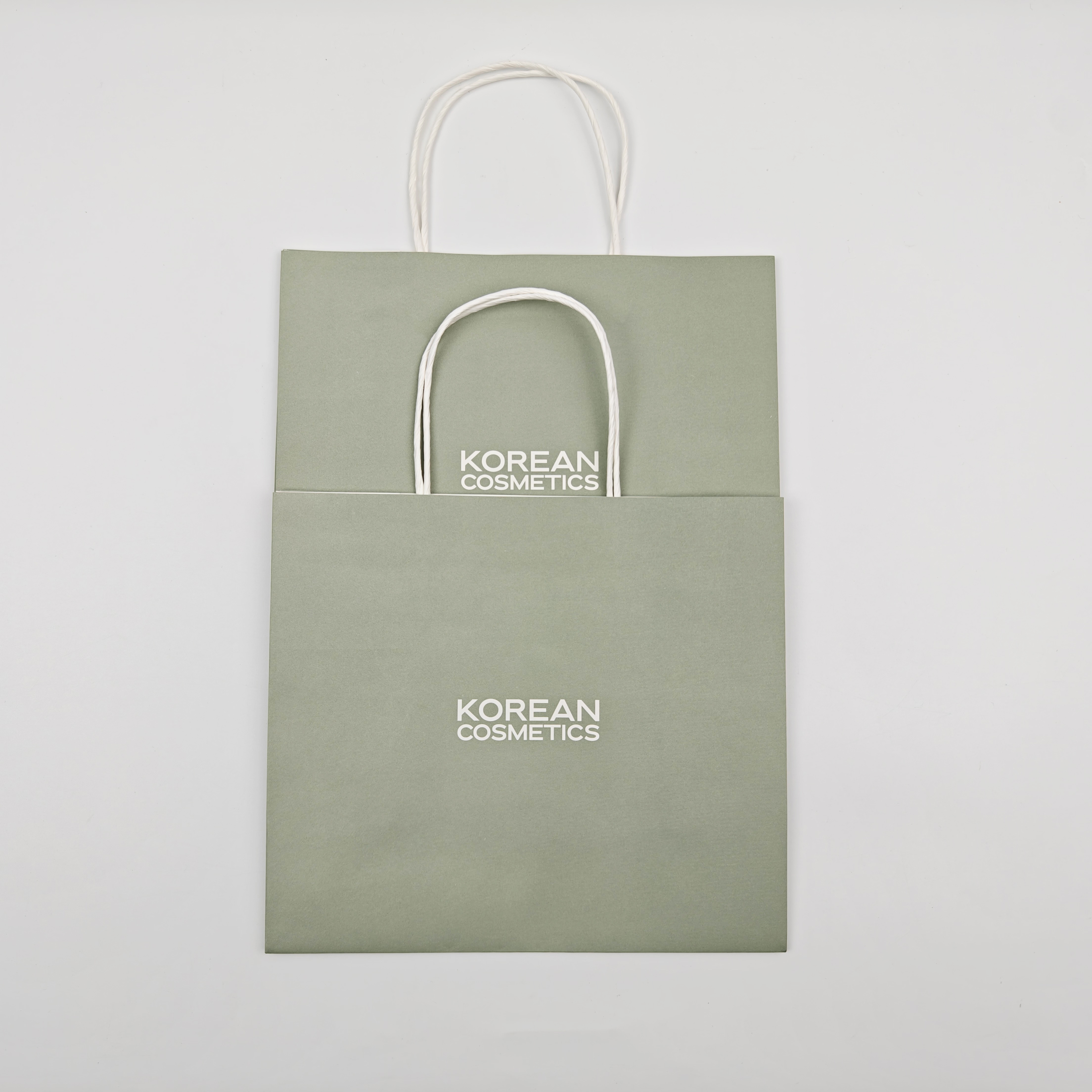 Custom Logo Luxury Green Paper Gift Bags Wholesale Packaging with Your Own Print for Clothing Small Business