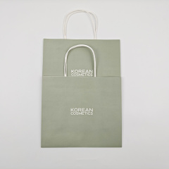 Custom Logo Luxury Green Paper Gift Bags Wholesale Packaging with Your Own Print for Clothing Small Business
